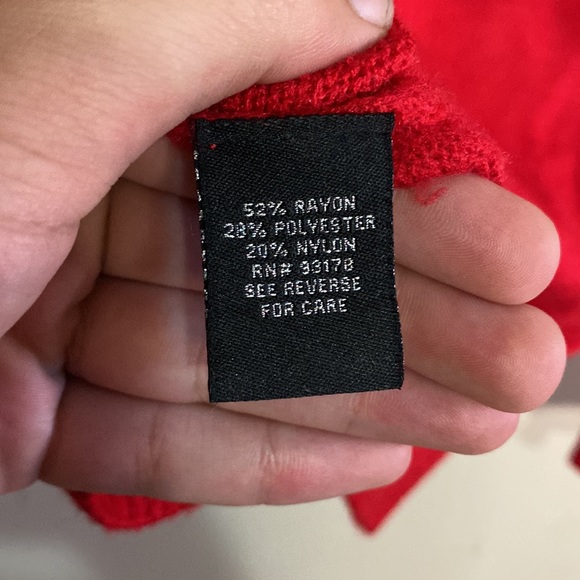 EUC Womens Large Red Heart Catherine Malandrino knit sweater - Picture 5 of 6